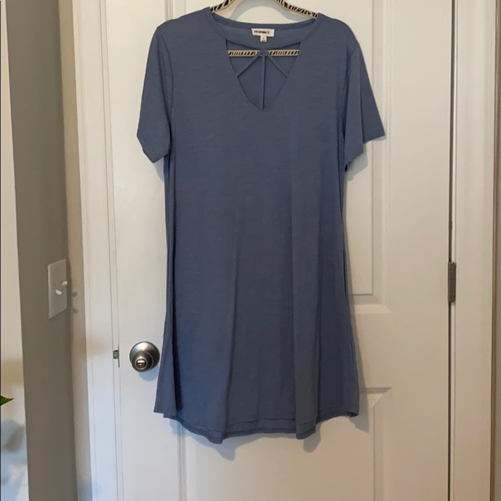 Blue basic dress